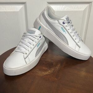 🔥🔥 PUMA SMASH v2 Platform Sneakers - Women Sz 10 - EXCELLENT No Flaws!